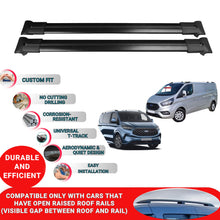 Roof Racks Cross Bars For Ford Transit Tourneo/Custom Van 2012-2023 2 Pcs Black