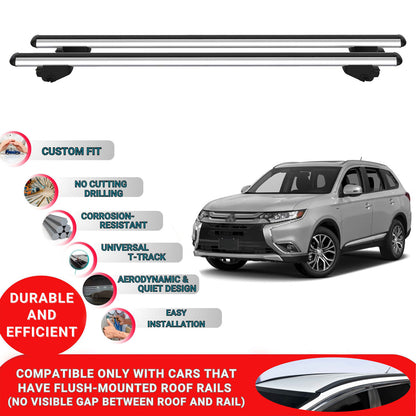 Roof Bars For Mitsubishi Outlander MK3 2013-2020 Roof Rack Cross Bars 2 Pcs Grey