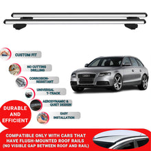 Roof Bars For Audi A4 Avant (B8) 2007-2015 Roof Rack Cross Bars 2 Pcs Grey