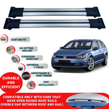 Roof Racks Cross Bars For Vw Golf 7 Sportsvan/Variant 2014-2020 2 Pcs Grey