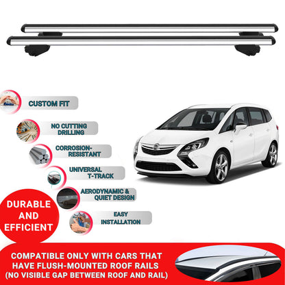 Roof Bars For Opel Zafira Tourer C 2011-2019 Roof Rack Cross Bars 2 Pcs Grey