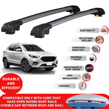 Roof Bar for Mg ZS Crossover ZS11 2018-2024 Lockable Roof Rack Cross Bars 2 Pcs Grey