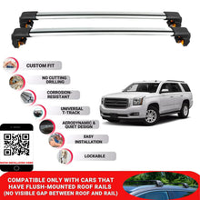 Premium Roof Bars For Gmc Yukon Suv 2015-2020 Secure Roof Rack Cross Bar 2 Pcss Secure Grey