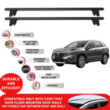 Premium Roof Bars for Suzuki Sx4 S-Cross 2021-2023 Roof Rack Cross Bars 2 Pcs Black