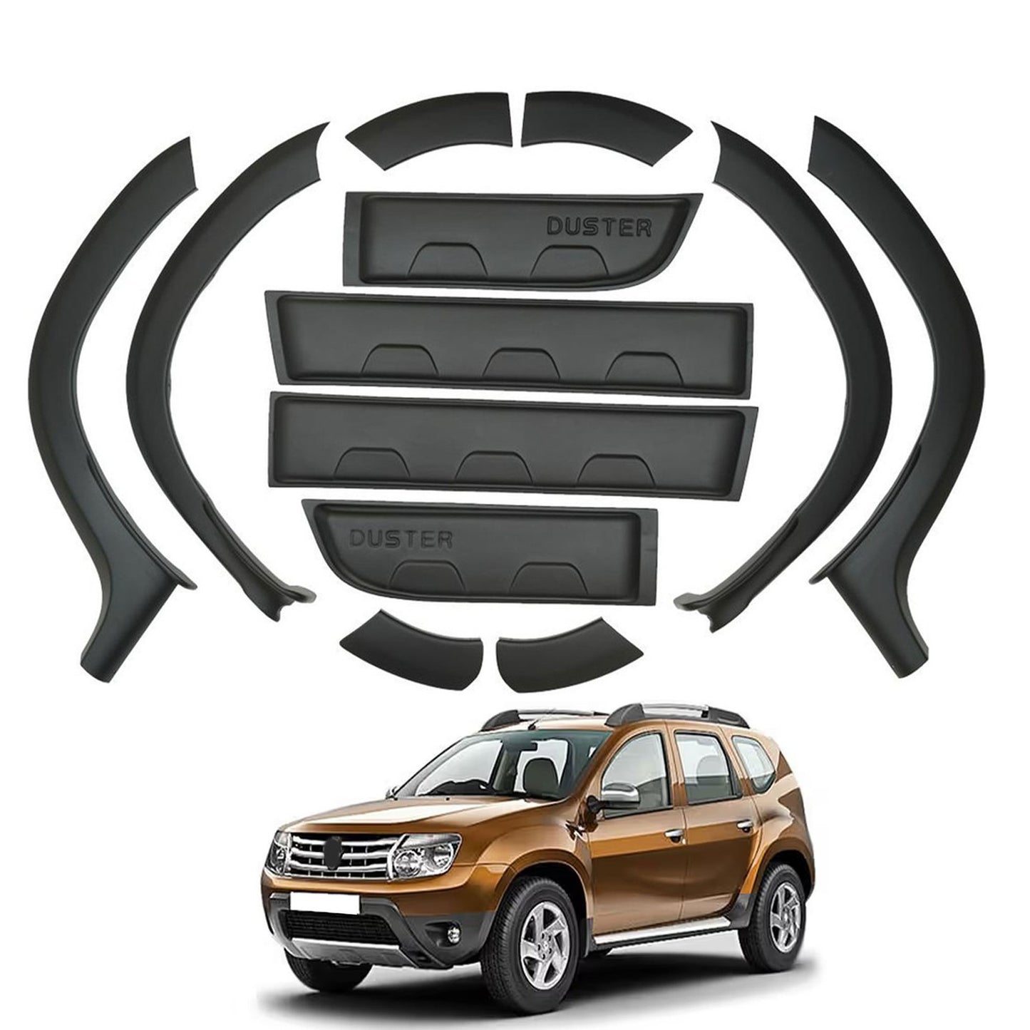 For Dacia Duster 2010-2017 ABS Fender & Door Moulding Body Kit Off-Road Model