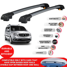 Roof Bar for Mercedes Citan 2012-2019 Lockable Roof Rack Cross Bars 2 Pcs Grey