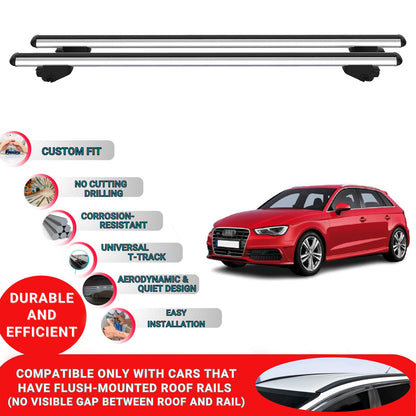 Roof Bars For Audi A3 Sportback 2013-2020 Roof Rack Cross Bars 2 Pcs Grey