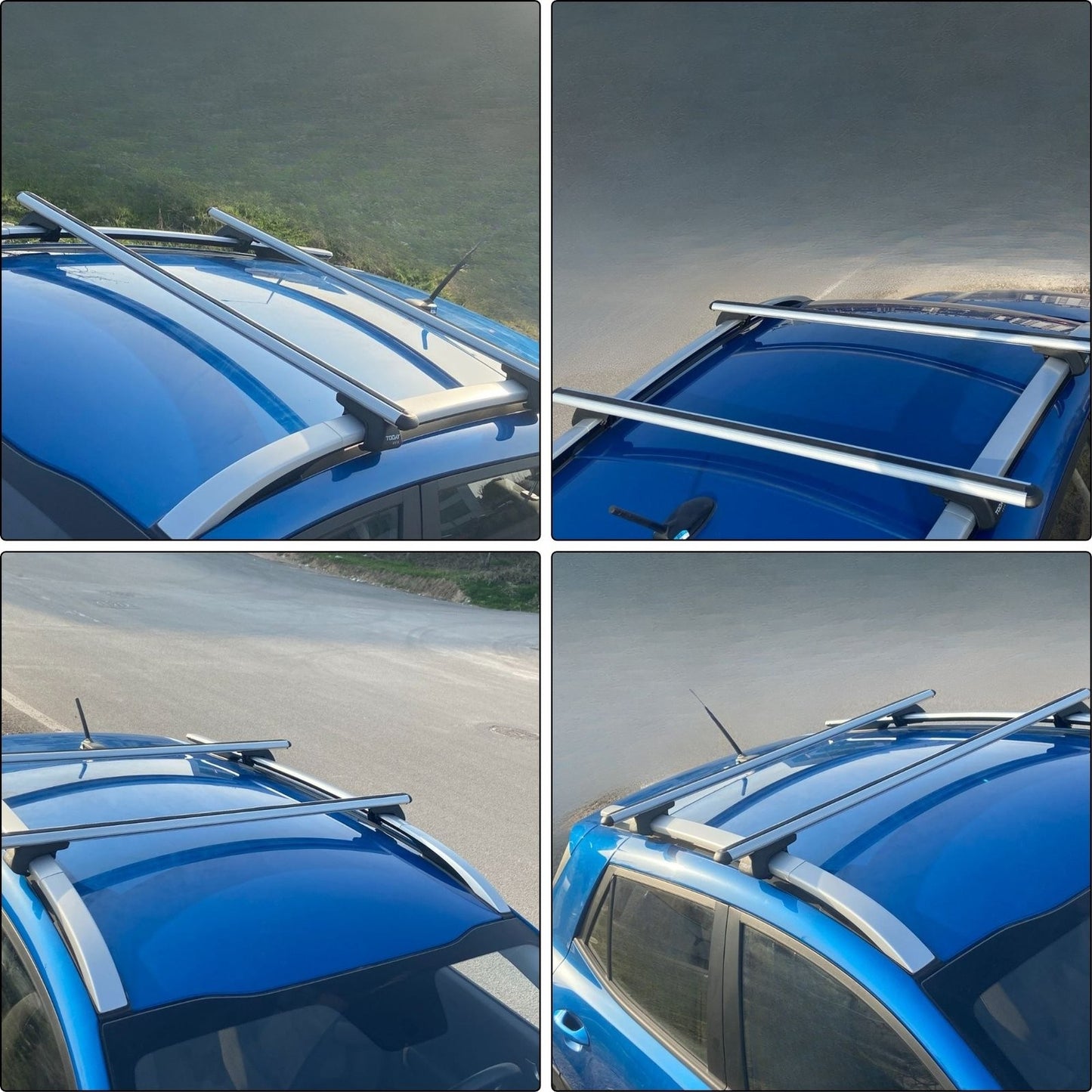 Roof Rack Cross Bars for Volkswagen Golf Plus 2009-2014 Rail Carrier for Roof Tents 2 Pcs Grey