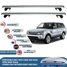 Roof Rack Cross Bars for Range Rover Sport L320 Suv 2005-2013 Rail Carrier for Roof Tents 2 Pcs Grey