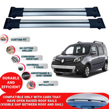 Roof Racks Cross Bars For Renault Kangoo 2008-2021 2 Pcs Grey