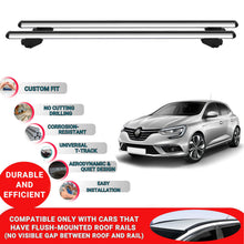 Roof Bars For Renault Megane Estate 2017-2023 Roof Rack Cross Bars 2 Pcs Grey