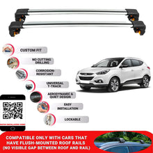Premium Roof Bars For Hyundai IX35 2010-2015 Secure Roof Rack Cross Bar 2 Pcss Secure Grey