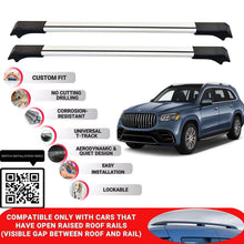Roof Rack Cross Bars for Mercedes Gls X167 2020+ Lockable Roof Bars 2 Pcs Grey