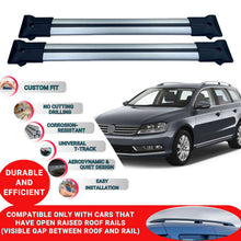 Roof Racks Cross Bars For Vw Passat B7 Sw 2010-2015 2 Pcs Grey