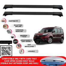 Roof Rack Cross Bars for Fiat Doblo 2010-2022 Lockable Roof Bars 2 Pcs Black