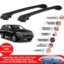 Roof Bar for Mercedes Gls 2014-2019 Lockable Roof Rack Cross Bars 2 Pcs Black