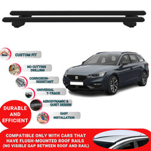 Roof Bars For Seat Leon MK4 Estate 2021-2023 Roof Rack Cross Bars 2 Pcs Black