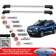 Roof Rack Cross Bars for Dacia Duster 2014-2018 Lockable Roof Bars 2 Pcs Grey