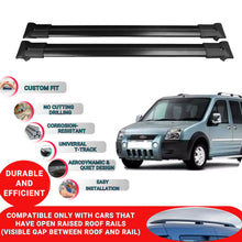 Roof Racks Cross Bars For Ford Connect 2002-2013 2 Pcs Black