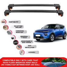 Premium Roof Bars For Kia Soul SK3 2019 Onwards Roof Rack Cross Bar Secure Black
