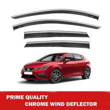 Chrome Window Wind Deflector for Seat Leon 2013 Onwards Rain Guard Visors 4 pcs