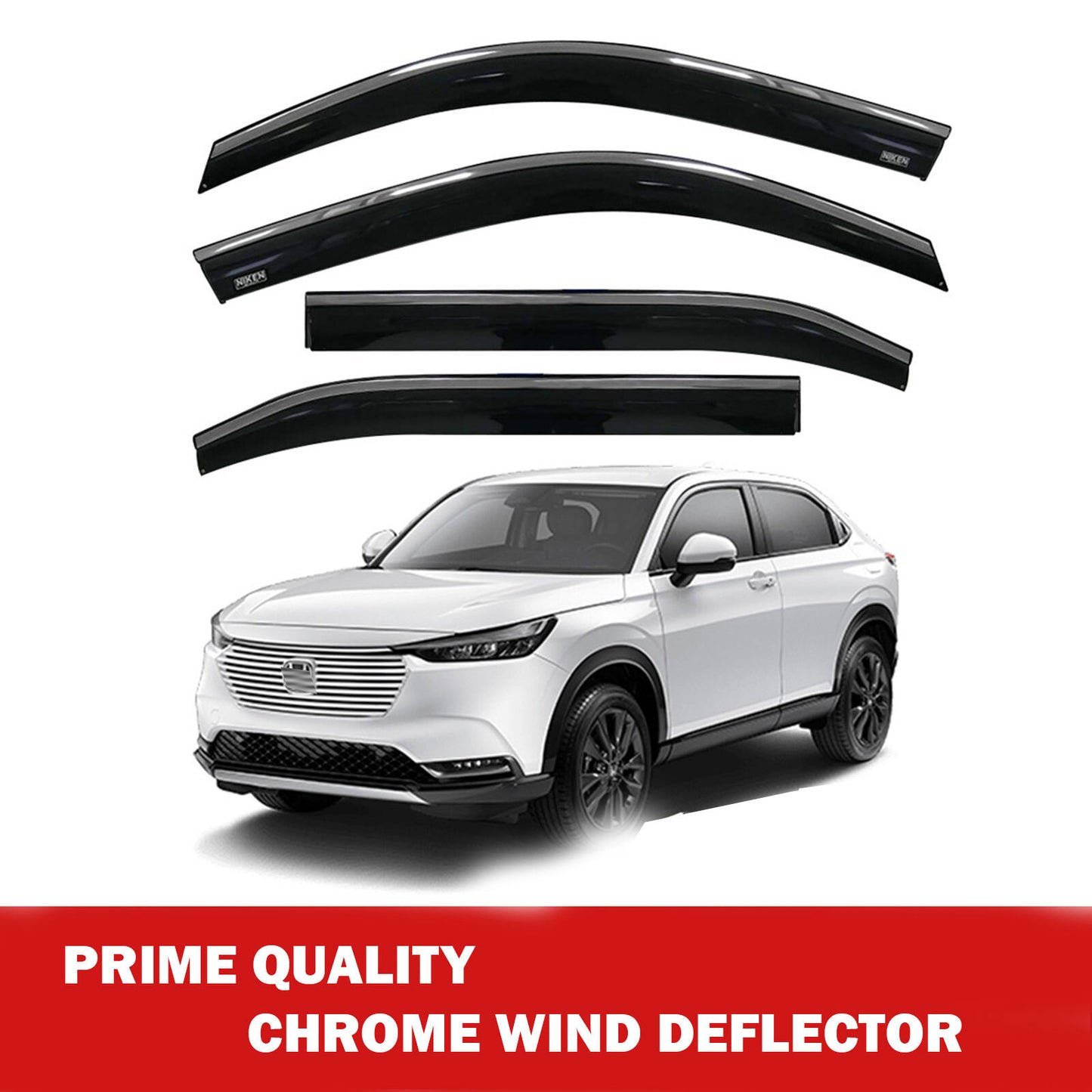 Chrome Window Wind Deflector for Honda H-Rv 2022 Onwards Rain Guard Visors 4 pcs