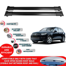 Roof Racks Cross Bars For Vw Touareg Mk2 7P 2010-2015 2 Pcs Black