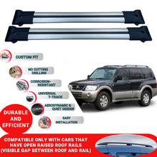 Roof Racks Cross Bars For Mitsubishi Pajero V60 1999-2006 2 Pcs Grey