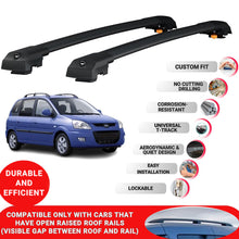 Roof Bar for Hyundai Matrix 2001-2010 Lockable Roof Rack Cross Bars 2 Pcs Black