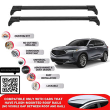 Roof Bars for Acura Mdx 2022+ Lockable Roof Rack Cross Bars 2 Pcs Black