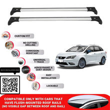 Roof Bars for Seat Ibiza 2010-2017 Lockable Roof Rack Cross Bars 2 Pcs Grey
