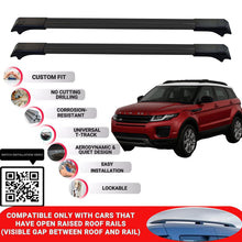 Roof Rack Cross Bars for Land Rover Evoque 2011-2018 Lockable Roof Bars 2 Pcs Black