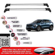 Roof Bars for Cadillac Xt4 2018+ Lockable Roof Rack Cross Bars 2 Pcs Grey