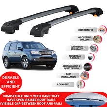 Roof Bar for Honda Pilot 2009-2015 Lockable Roof Rack Cross Bars 2 Pcs Grey