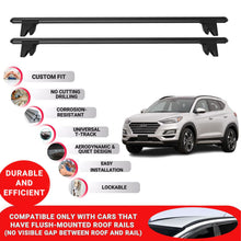 Premium Roof Bars for Hyundai Tucson 2015-2021 Roof Rack Cross Bars 2 Pcs Black