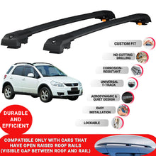 Roof Bar for Suzuki Sx4 2006-2013 Lockable Roof Rack Cross Bars 2 Pcs Black