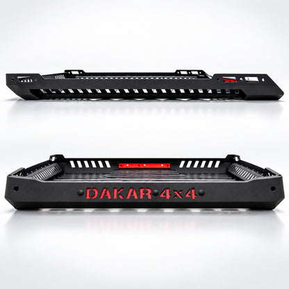 Mitsubishi L200 roof rack basket, 120 x 100 cm black steel - view 10