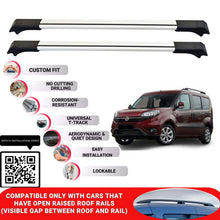 Roof Rack Cross Bars for Fiat Doblo 2010-2022 Lockable Roof Bars 2 Pcs Grey
