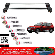 Premium Roof Bars For Bmw X3 Suv 2010-2017 Secure Roof Rack Cross Bar 2 Pcss Secure Grey