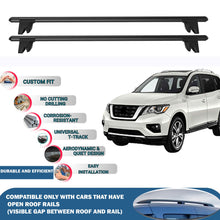 Lockable Roof Rack Cross Bars for Nissan Pathfinder 2013-2020 | Heavy Duty Rail Carrier 2 Pcs Black