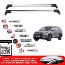 Roof Bars for Chery Tiggo 4 2020+ Lockable Roof Rack Cross Bars 2 Pcs Grey