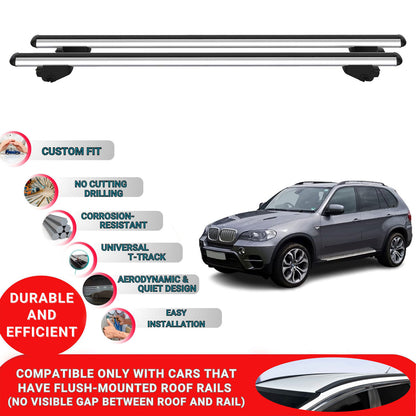Roof Bars For Bmw X5 E70 2007-2013 Roof Rack Cross Bars 2 Pcs Grey