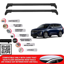 Roof Bars for Cadillac Xt6 2020+ Lockable Roof Rack Cross Bars 2 Pcs Black