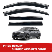 Chrome Car Wind Deflector Set for Skoda Kamiq 2018 Onwards - Rain Guard 4 pcs