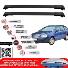 Roof Rack Cross Bars for Chevrolet Lacetti 2004-2011 Lockable Roof Bars 2 Pcs Black