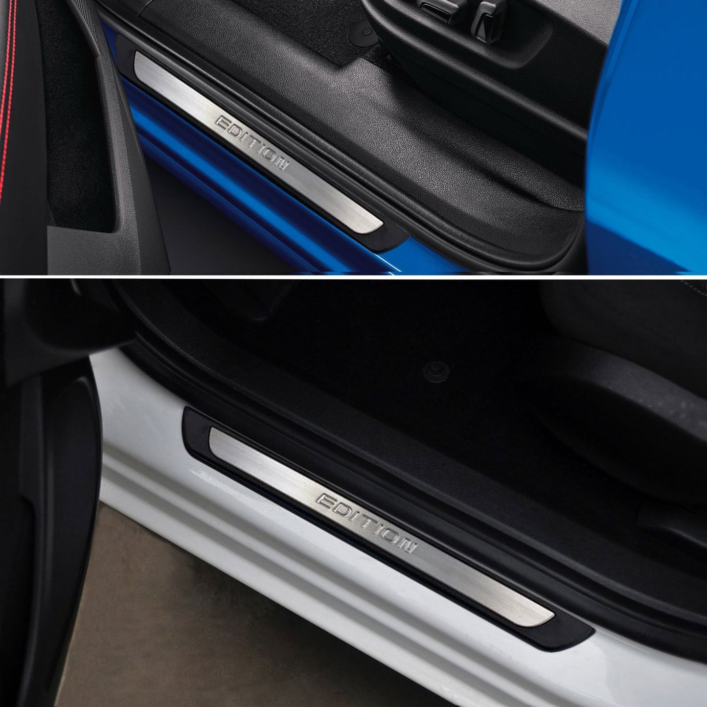 For Hyundai Tucson Chrome Door Sill Trim Plate Covers Scratch Guard 4 Pcs - Edition