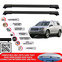 Roof Rack Cross Bars for Toyota Rav4 2005-2012 Lockable Roof Bars 2 Pcs Black