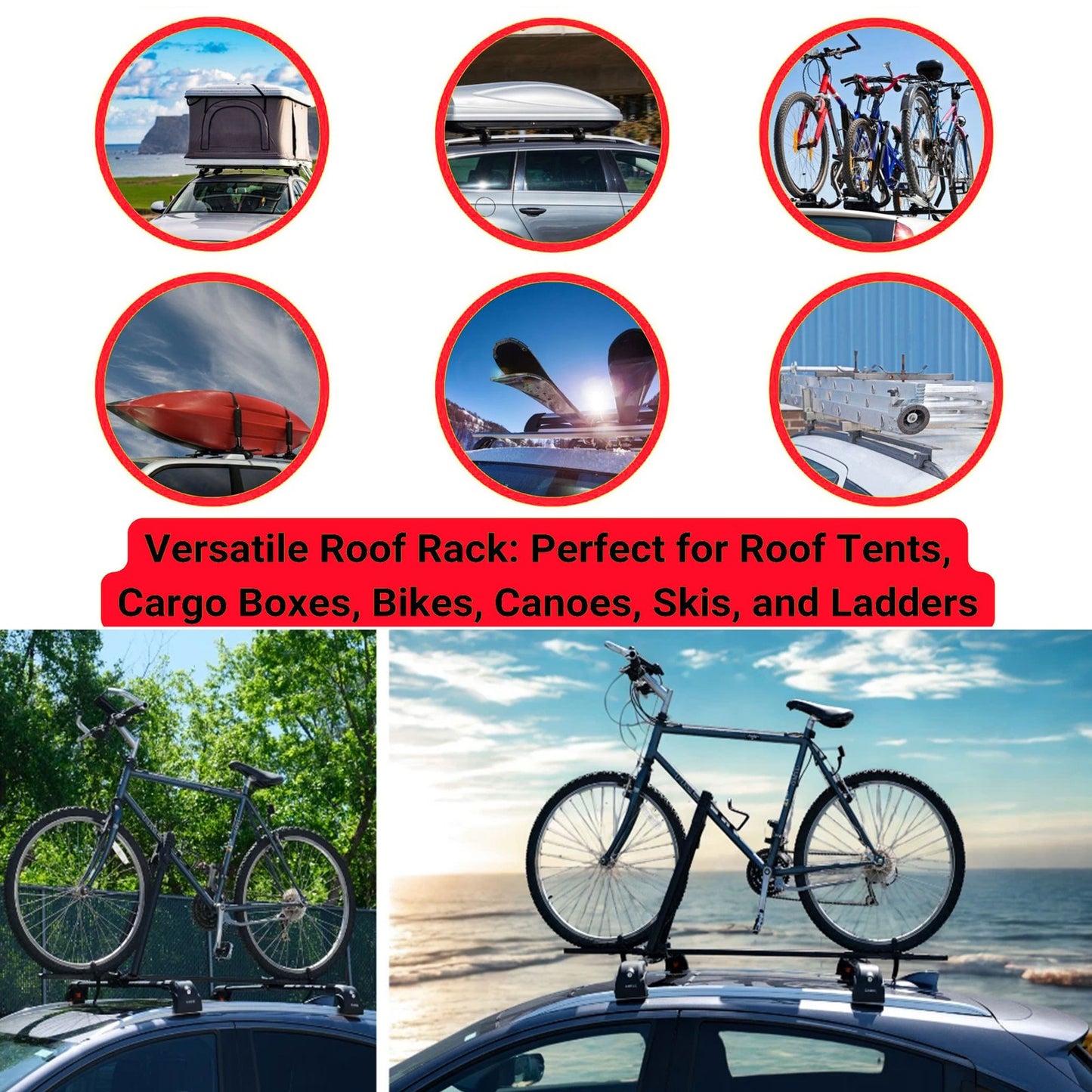 Premium Roof Bars For Porche Macan Suv 2014+ Secure Roof Rack Cross Bar 2 Pcss Black