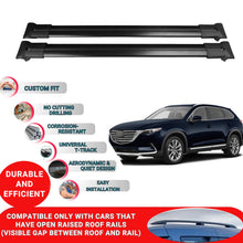 Roof Racks Cross Bars For Mazda Cx9 Touring 2016-2023 2 Pcs Black