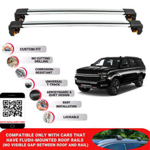 Premium Roof Bars For Chevrolet Tahoe Suv 2021+ Secure Roof Rack Cross Bar 2 Pcss Grey